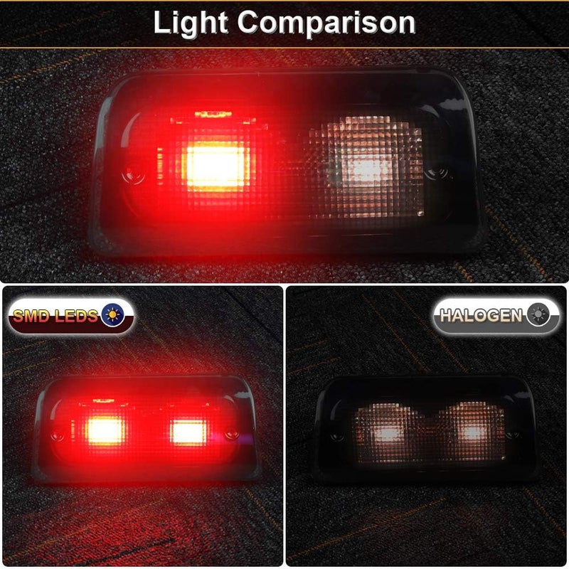 RAVSOFT 3rd Third Brake Light Lens Smoked Cover with Seal Gasket Regular Crew Cab Only Compatible with 1994-2004 Chevy S10 GMC Sonoma 1996-2000 Isuzu Hombre High Mount Stop Lamp Assembly - Image 4